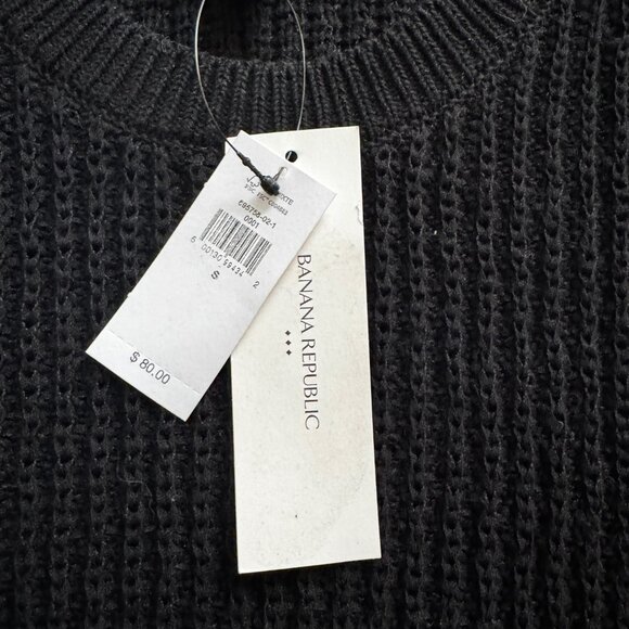 NWT Banana Republic Women's Ribbed Sweater Tank Black Small - Picture 2 of 6